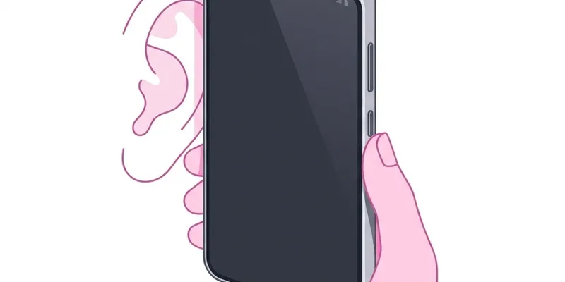 A person holding a smartphone to their ear